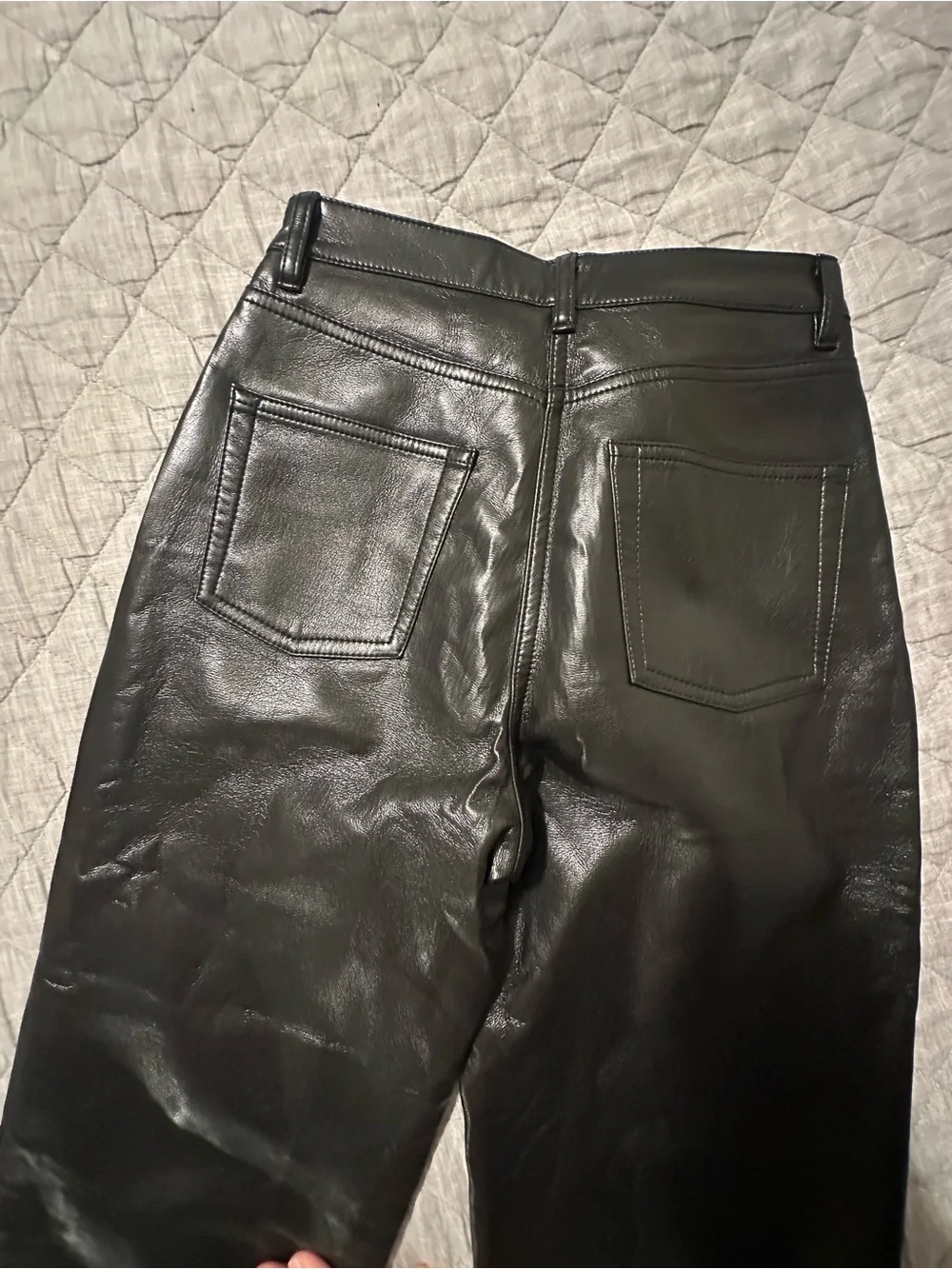 Wilfred Black Faux Leather Pants
